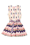 Drop Waist Dress with a Flower Sash