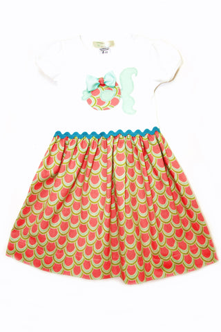 Coral Ms. Fish Dress with Cap Sleeves