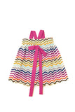 Summer Swing Top in Fuchsia Rainbow Chevron