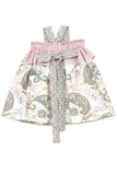 Summer Swing Top in Grey and Baby Pink Paisley