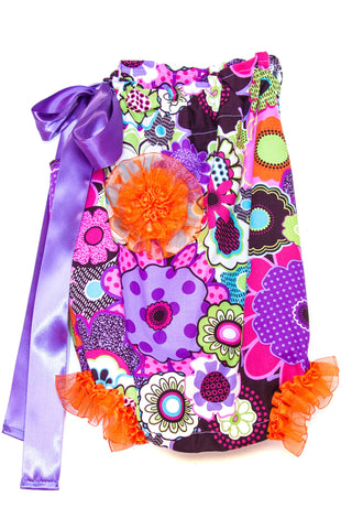 Floral Pillowcase Tie Top Bubble