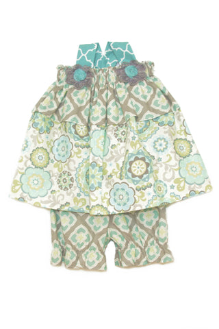Summer Swing Top in Grey and Teal