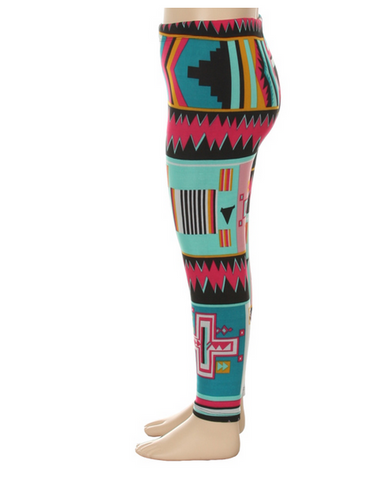 Multi Pattern Printed Kid Leggings