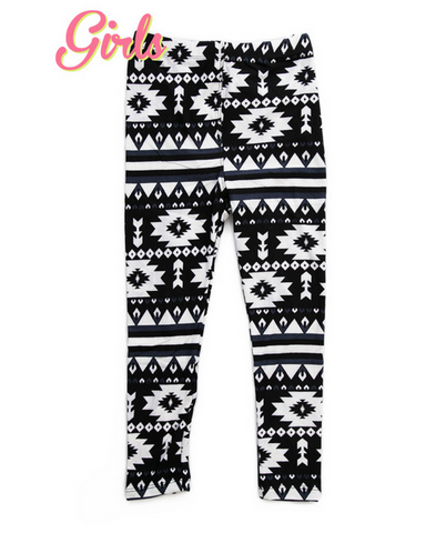 Navajo Pattern Printed Kid Leggings