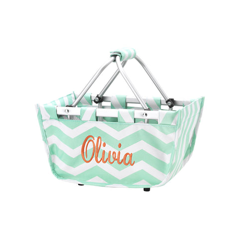 Mini Mint Chevron Tote