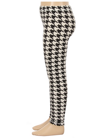 Houndstooth Printed Kid Leggings