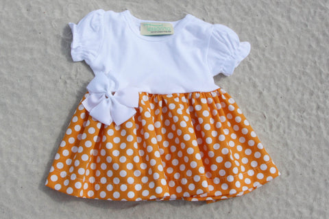 Orange Polka Dot Dress